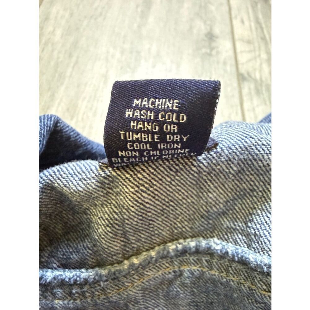 Asphalt Blue Denim Crop Jacket Vest Size S - Picture 6 of 6